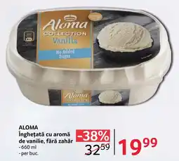 Selgros ALOMA Înghețată cu aromă de vanilie, fără zahăr Ofertă