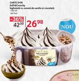 Selgros CARTE D'OR Soft&Crunchy Îngheţată cu aromă de vanilie și ciocolată Ofertă