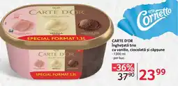 Selgros CARTE D'OR Înghețată trio cu vanilie, ciocolată și căpșune Ofertă