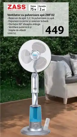 Selgros Ventilator cu pulverizare apă ZMF 02 Ofertă