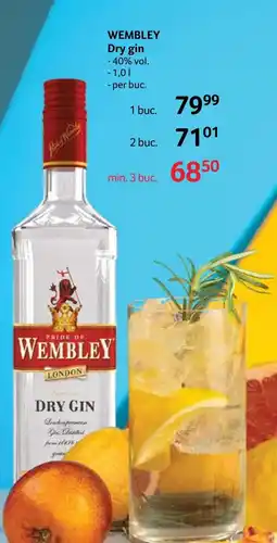 Selgros WEMBLEY Dry gin Ofertă