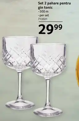 Selgros Set 2 pahare pentru gin tonic Ofertă