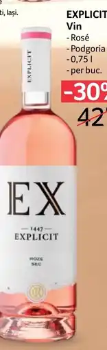 Selgros EXPLICIT Vin Ofertă