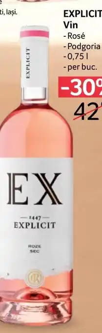 Selgros EXPLICIT Vin Ofertă