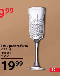 Selgros Set 2 pahare flute Ofertă