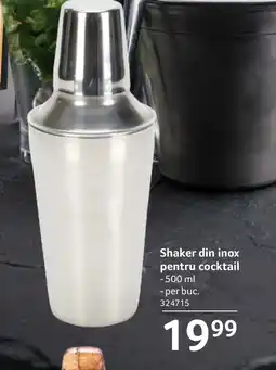 Selgros Shaker din inox pentru cocktail Ofertă
