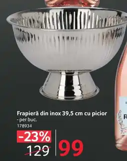 Selgros Frapieră din inox 39,5 cm cu picior Ofertă