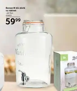 Selgros Borcan 8l din sticlă cu robinet Ofertă
