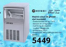 Selgros Mașină cuburi de gheață oțel inoxidabil Ofertă