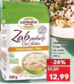 Kaufland CERBONA Fulgi fini de ovăz fără gluten 500 g Ofertă