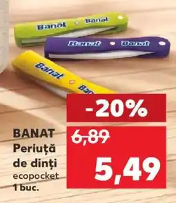 Kaufland BANAT Periuță de dinți ecopocket 1 buc Ofertă