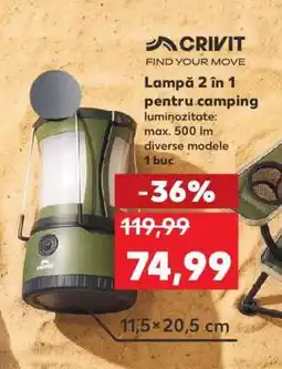 Kaufland Lampă 2 în 1 pentru camping Ofertă