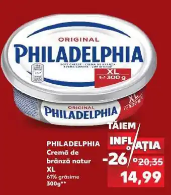 PHILADELPHIA Cremă de brânză natur XL