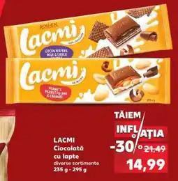 Kaufland LACMI Ciocolată cu lapte Ofertă
