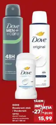 Kaufland DOVE Deodorant stick / Deodorant spray Ofertă