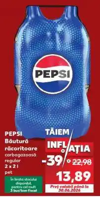 Kaufland PEPSI Băutură răcoritoare carbogazoasă regular 2 x 2 l pet Ofertă