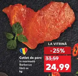 Kaufland Cotlet de porc în marinadă Barbecue fără os kg Ofertă