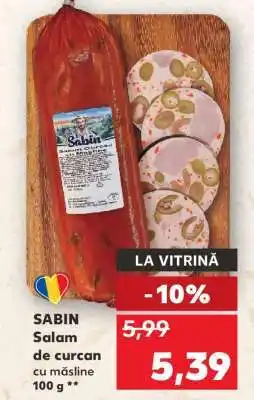 Kaufland SABIN Salam de curcan cu măsline Ofertă