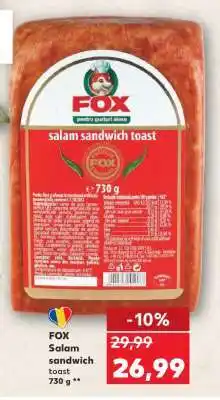 Kaufland FOX Salam sandwich toast 730 g Ofertă