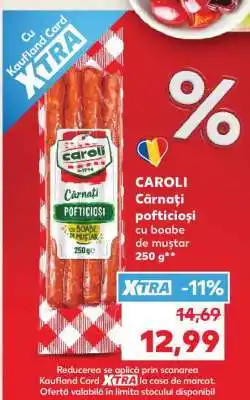 Kaufland CAROLI Cârnați pofticioși cu boabe de muștar 250 g Ofertă
