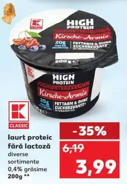 Kaufland Iaurt proteic fără lactoză Ofertă