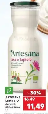 Kaufland ARTESANA Lapte BIO de vacă Ofertă