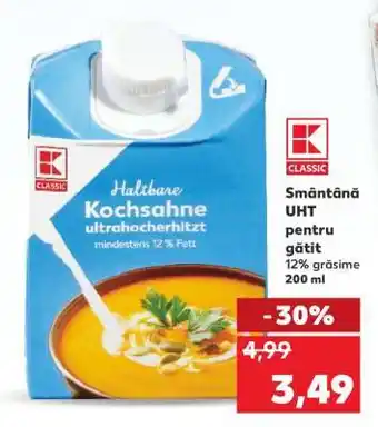 Kaufland Smântână UHT pentru gătit Ofertă