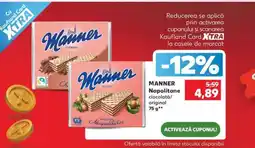 Kaufland MANNER Napolitane ciocolată/original Ofertă