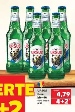 Kaufland URSUS Bere blondă fără alcool 0,33 l Ofertă
