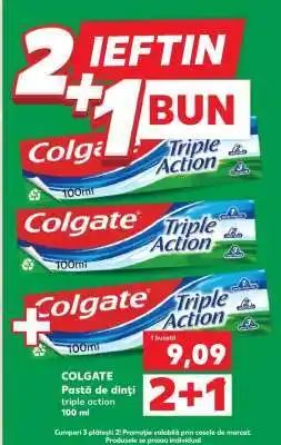 Kaufland COLGATE Pastă de dinți triple action 100 ml Ofertă