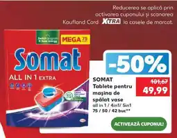 Kaufland SOMAT Tablete pentru mașina de spălat vase Ofertă