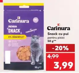 Kaufland Carinura Snack cu pui pentru pisici 50 g Ofertă