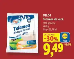 Lidl Pilos Telemea de vacă Ofertă