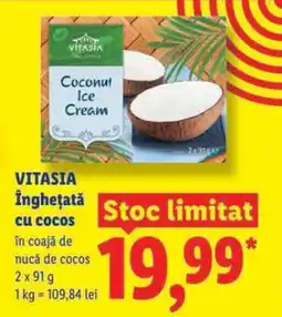 Lidl VITASIA Înghețată cu cocos Ofertă