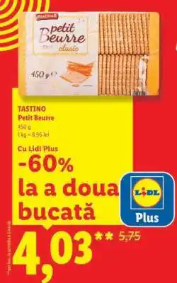 Lidl Tastino Petit Beurre Ofertă