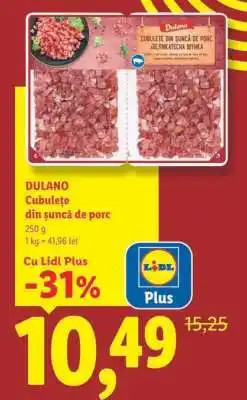 Lidl Dulano Cubulețe din șuncă de porc Ofertă