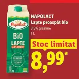 Lidl Napolact Lapte proaspăt, bio Ofertă