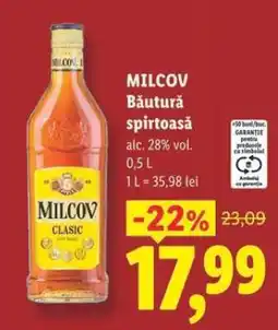 Lidl MILCOV BĂUTURĂ SPIRTOASĂ Ofertă