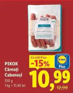 Lidl PIKOK Cârnați Cabanoși Ofertă