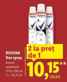 Lidl REXONA Deo spray Ofertă