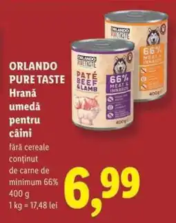 Lidl ORLANDO PURE TASTE Hrană umedă pentru câini Ofertă