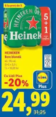 Lidl HEINEKEN Bere blondă Ofertă