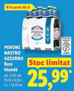 Lidl PERONI NASTRO AZZURRO Bere blondă Ofertă