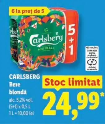 Lidl CARLSBERG Bere blondă Ofertă