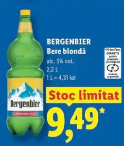 Lidl BERGENBIER Bere blondă Ofertă