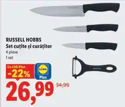 Lidl RUSSELL HOBBS Set cuțite și curățător Ofertă