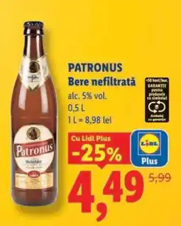 Lidl PATRONUS Bere nefiltrată Ofertă