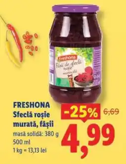 Lidl Freshona Sfeclă roșie murată, fâșii Ofertă