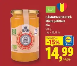 Lidl CĂMARA NOASTRĂ Miere polifloră bio Ofertă