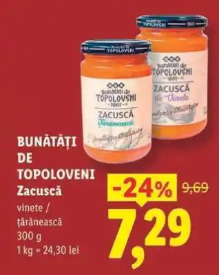 Lidl BUNĂTĂŢI DE TOPOLOVENI Zacuscă Ofertă